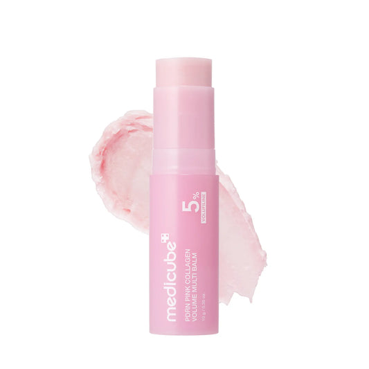 Medicube PDRN Pink Collagen Volume Multi Balm - Advanced Anti-Aging Treatment with Volufiline, PDRN, and NAD for Fine Line Reduction and Firming of Under-Eyes, Neck, Forehead, Smile Lines, and Lips - Premium Korean Skincare Solution
